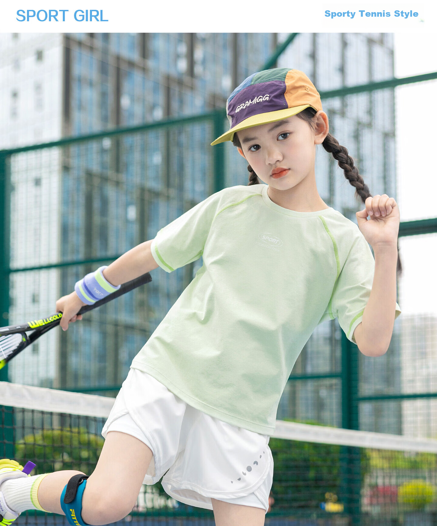 Moonkids Girls Quick-Dry Summer Short Sleeve Set 2026 New Children's Outdoor Running Training Breathable Big Kids Sportswear 1